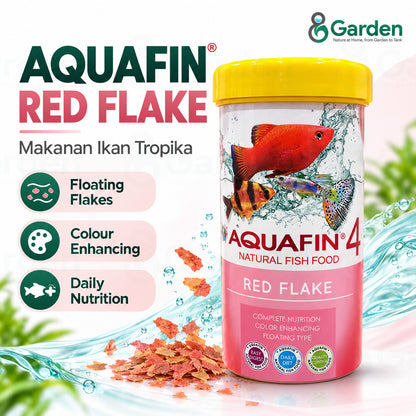 Aquafin 4 Red Flake Fish Food – product and packaging