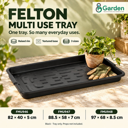 FELTON Multi Use Tray Black S M L | FMU946 FMU947 FMU948 Plant Shoe Utility Dulang Serbaguna