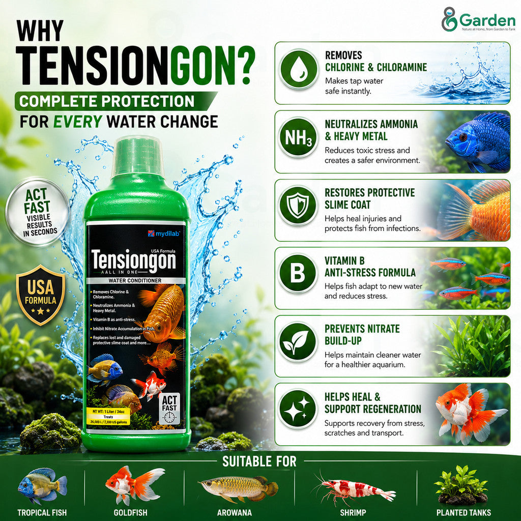 Tensiongon Aquarium Water Conditioner – product information graphic 3