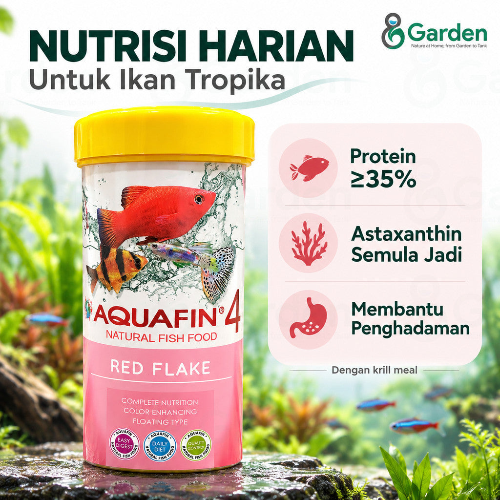 Aquafin 4 Red Flake Fish Food – product information graphic 2