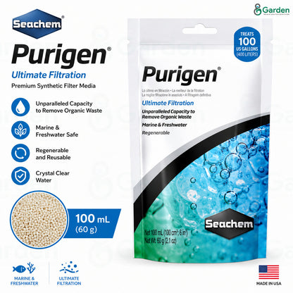 Seachem Purigen Organic Waste Filter Media – 100 mL – product information