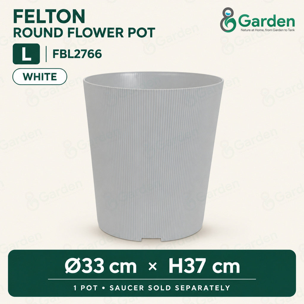 Felton FBL2765 Round Plastic Flower Pot 26cm – product and size guide