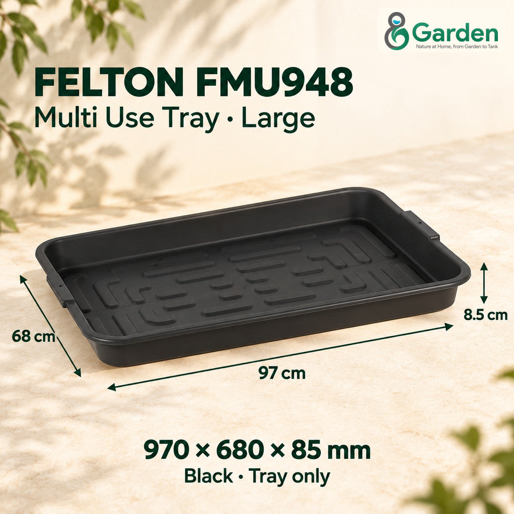 FELTON Multi Use Tray Black S M L | FMU946 FMU947 FMU948 Plant Shoe Utility Dulang Serbaguna