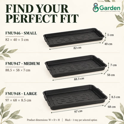 FELTON Multi Use Tray Black S M L | FMU946 FMU947 FMU948 Plant Shoe Utility Dulang Serbaguna