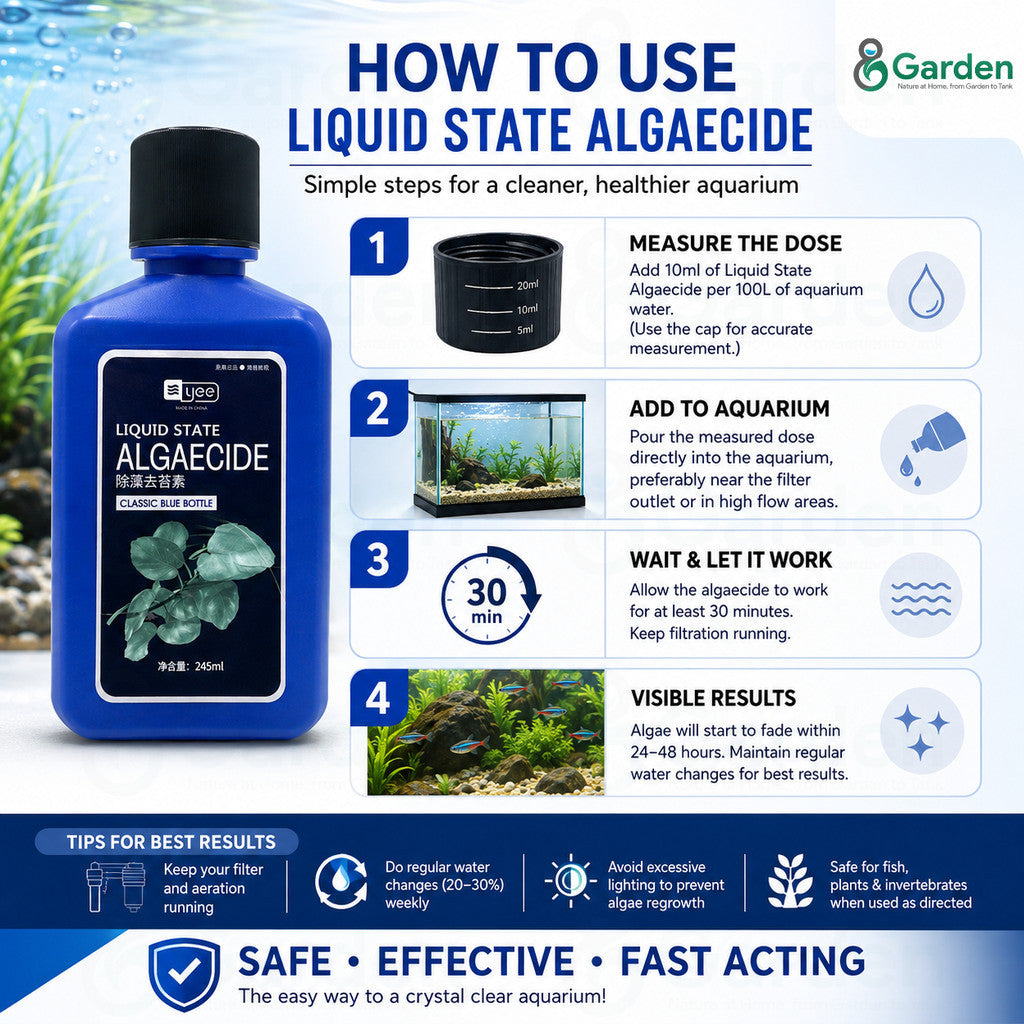 YEE Liquid State Algaecide – 245 mL Aquarium Algae Control – product details view 2