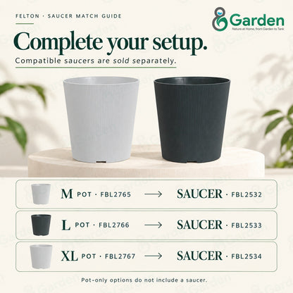 Felton FBL2765 Round Plastic Flower Pot 26cm – product and size guide