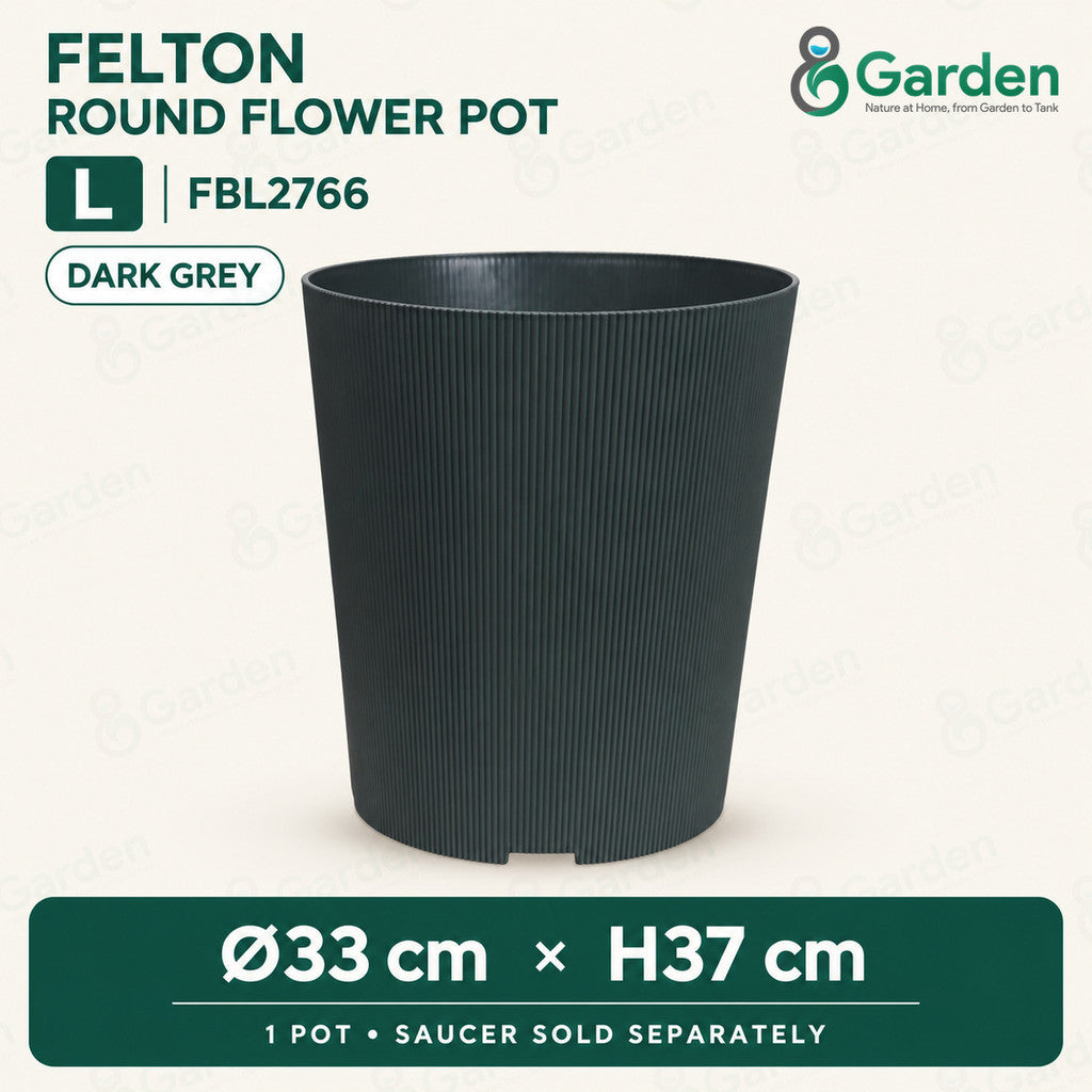 Felton FBL2765 Round Plastic Flower Pot 26cm – product and size guide