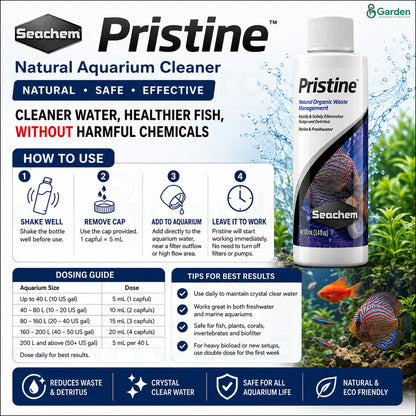 Seachem Pristine Aquarium Waste-Reducing Bacteria – 100 mL – product information