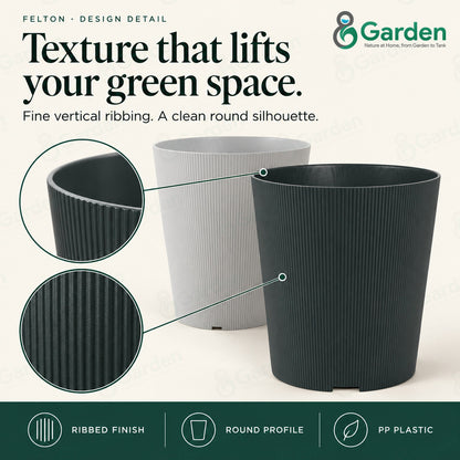 Felton FBL2765 Round Plastic Flower Pot 26cm – product and size guide
