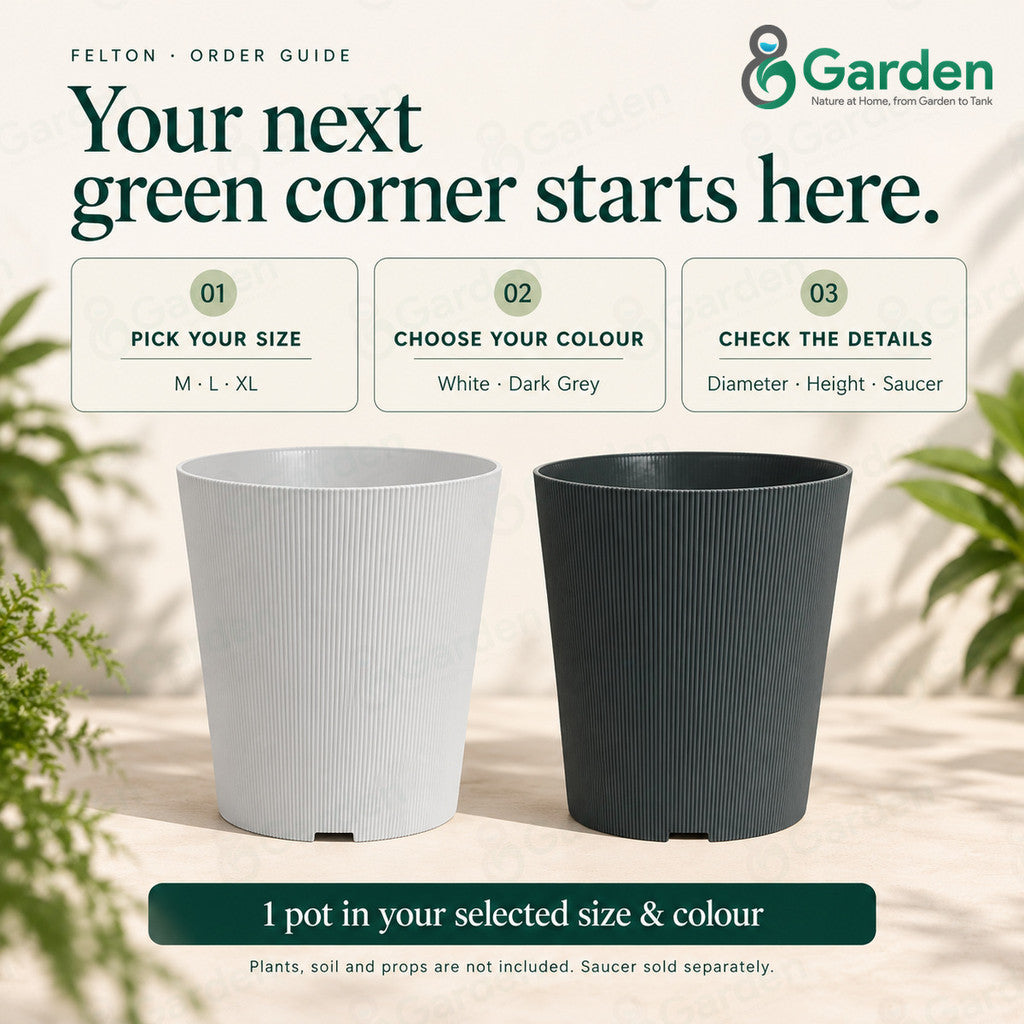 Felton FBL2765 Round Plastic Flower Pot 26cm – product and size guide