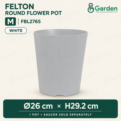Felton FBL2765 Round Plastic Flower Pot 26cm – product and size guide