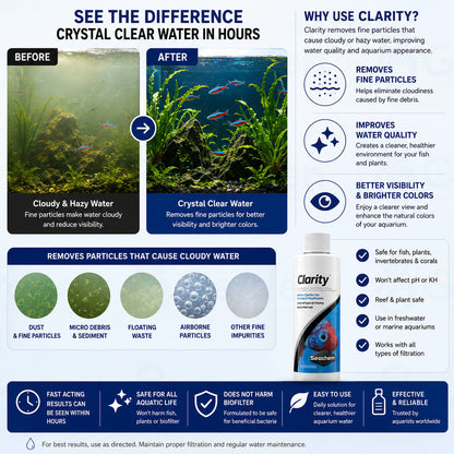 Seachem Clarity Aquarium Water Clarifier – 100 mL – product information