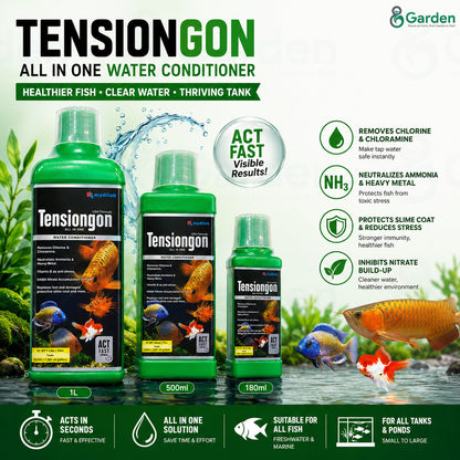 Tensiongon Aquarium Water Conditioner – product and packaging