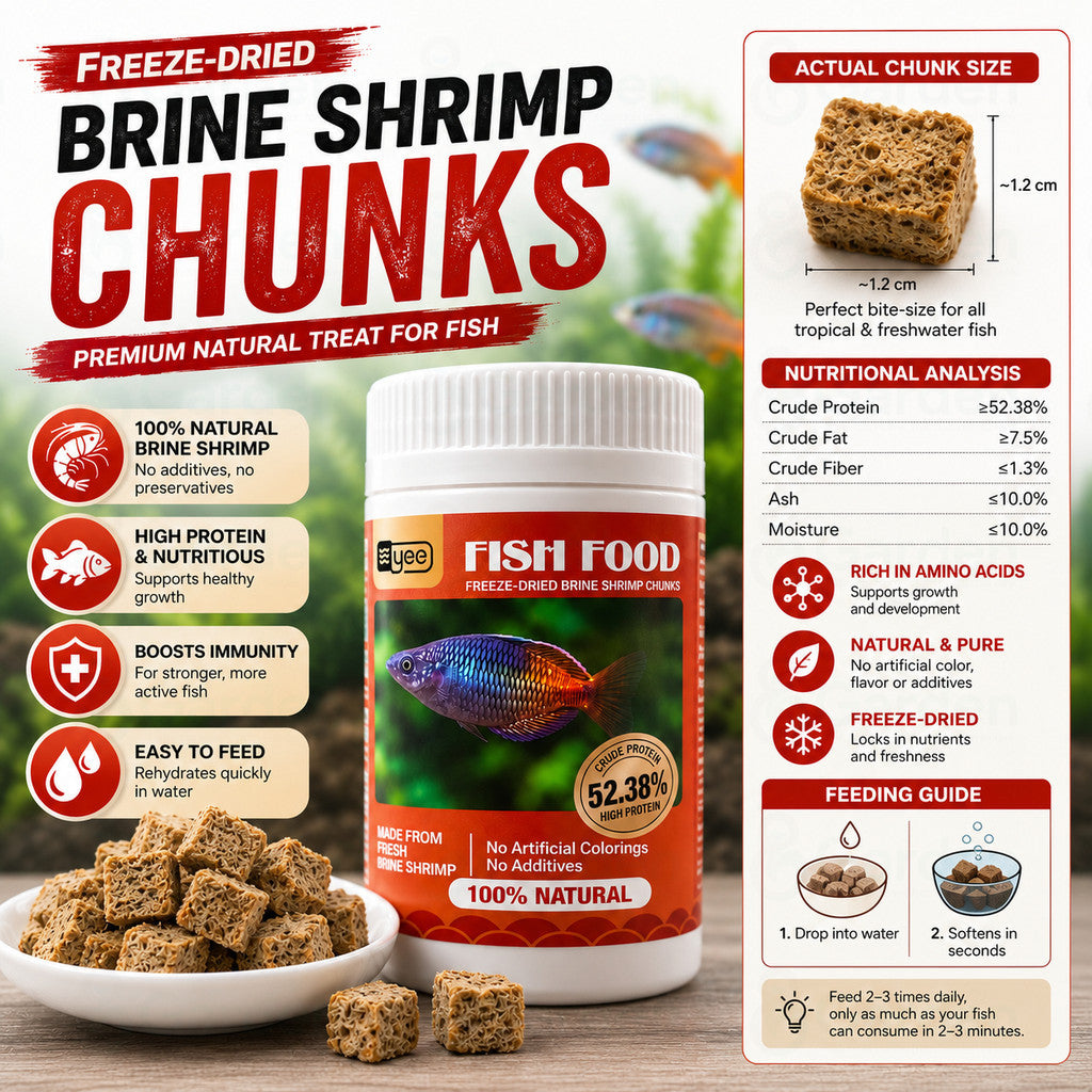 YEE Freeze-Dried Brine Shrimp Fish Food – 10 g – product details view 3