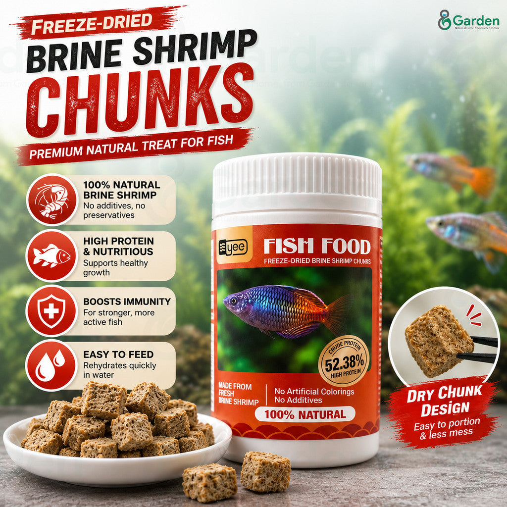 YEE Freeze-Dried Brine Shrimp Fish Food – 10 g – product details view 1